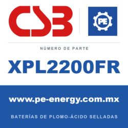 CSB Battery XPL2200FR - CSB XPL2200FR Batería de plomo-ácido sellada 12V 52Ah, carcasa ignífuga