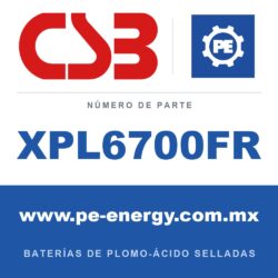 CSB Battery XPL6700FR - CSB XPL6700FR Batería de plomo-ácido sellada 12V 140Ah, carcasa retardante de llama