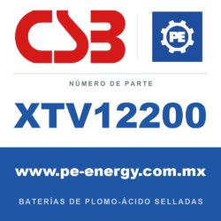 CSB Battery XTV12200 - CSB XTV12200 Batería de plomo-ácido sellada 12V 20Ah