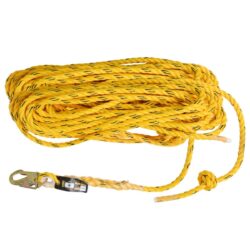 DEWALT DXFP100100 100 ft. (30.5 m) Línea de vida vertical de cuerda de poliacero con gancho de seguridad y extremo encintado