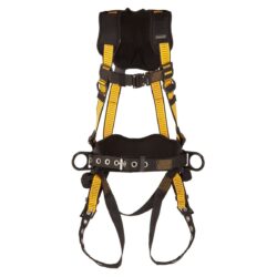 DEWALT DXFP532131(L-XL) Arnés D3000 estilo chaleco, con cinturón de 5 puntos, anillos en D traseros y laterales, pecho con hebilla de cierre rápido, piernas con hebilla de lengüeta