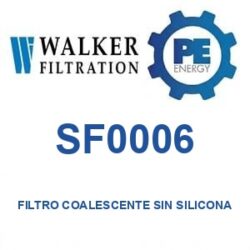 Walker Filtration SF0006 - Walker SF0006 Filtro coalescente libre de silicona serie Alpha