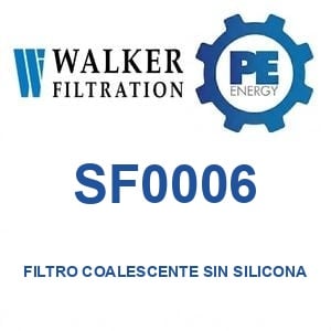 Walker Filtration SF0006 - Walker SF0006 Filtro coalescente libre de silicona serie Alpha